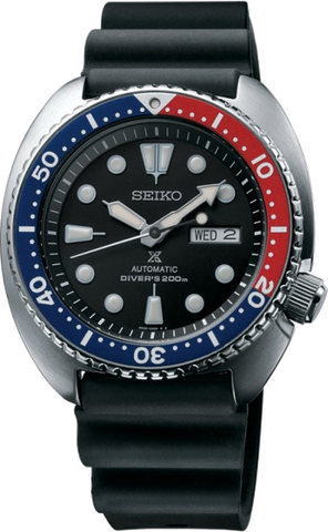 Seiko Prospex Dive Watch SRP 779 blk dial Pepsi bezel Stainless Steel w blk Rubber band