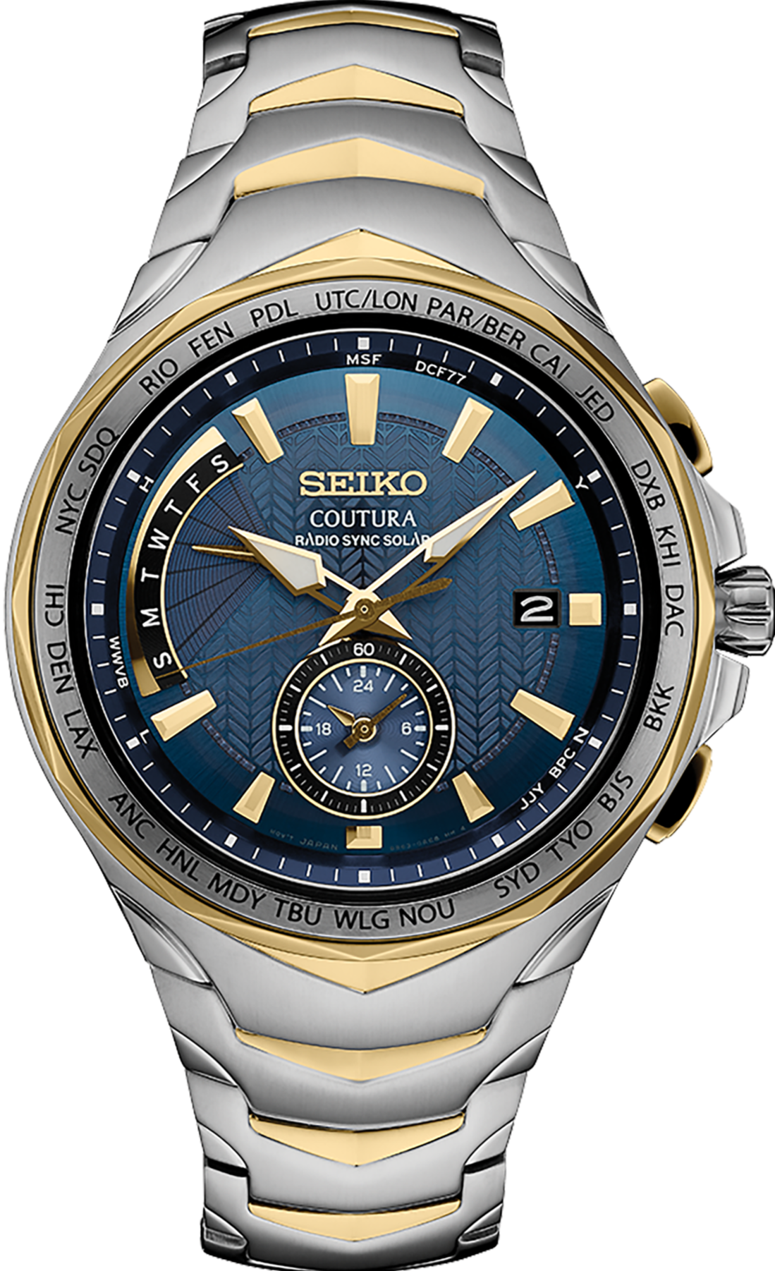 Seiko - Coutura Radio Sync Solar Dual Time Chronograph | SSG020