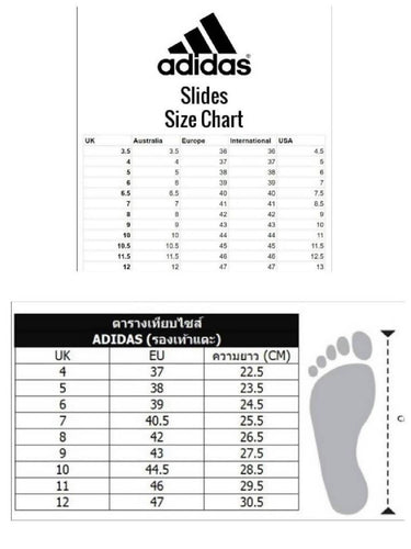 adidas slides size chart