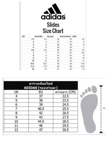 adidas adilette slides size chart