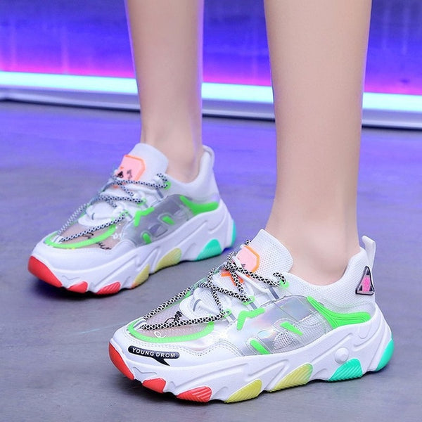 chunky colorful sneakers