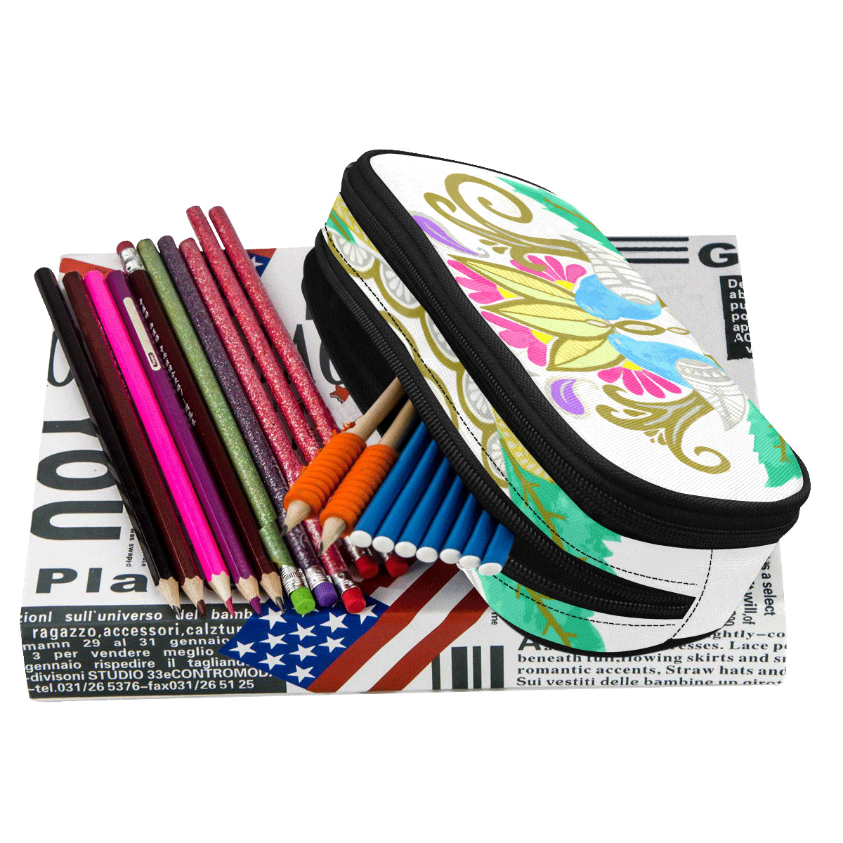 colourful pencil case