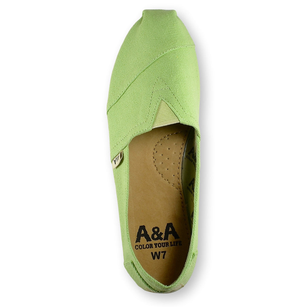 green flat shoes womens