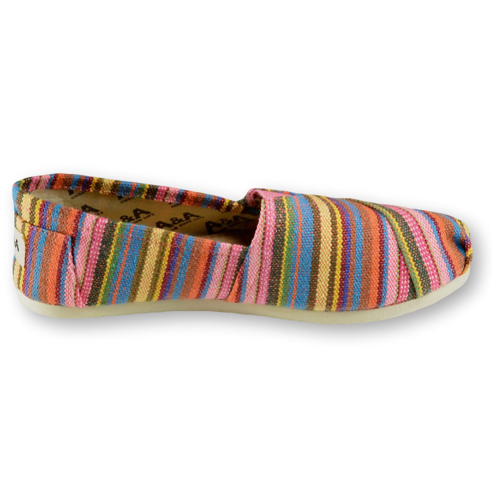 multicolor slip on shoes