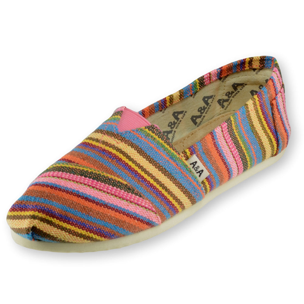 Multicolored Canvas Slip On Shoes for 