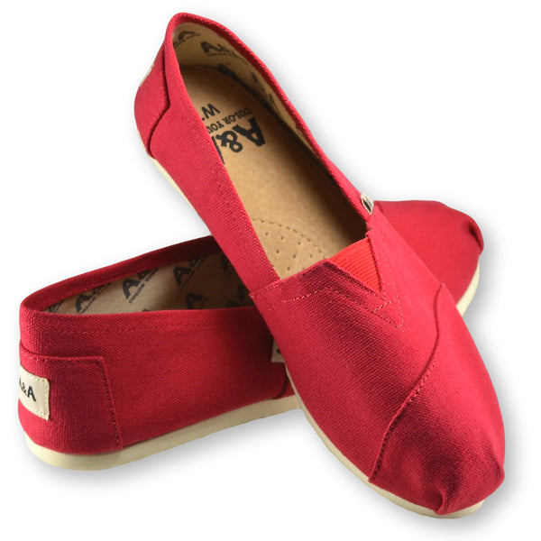 Red Classic Canvas Slip On Shoes for Women | A&A Grower Supply