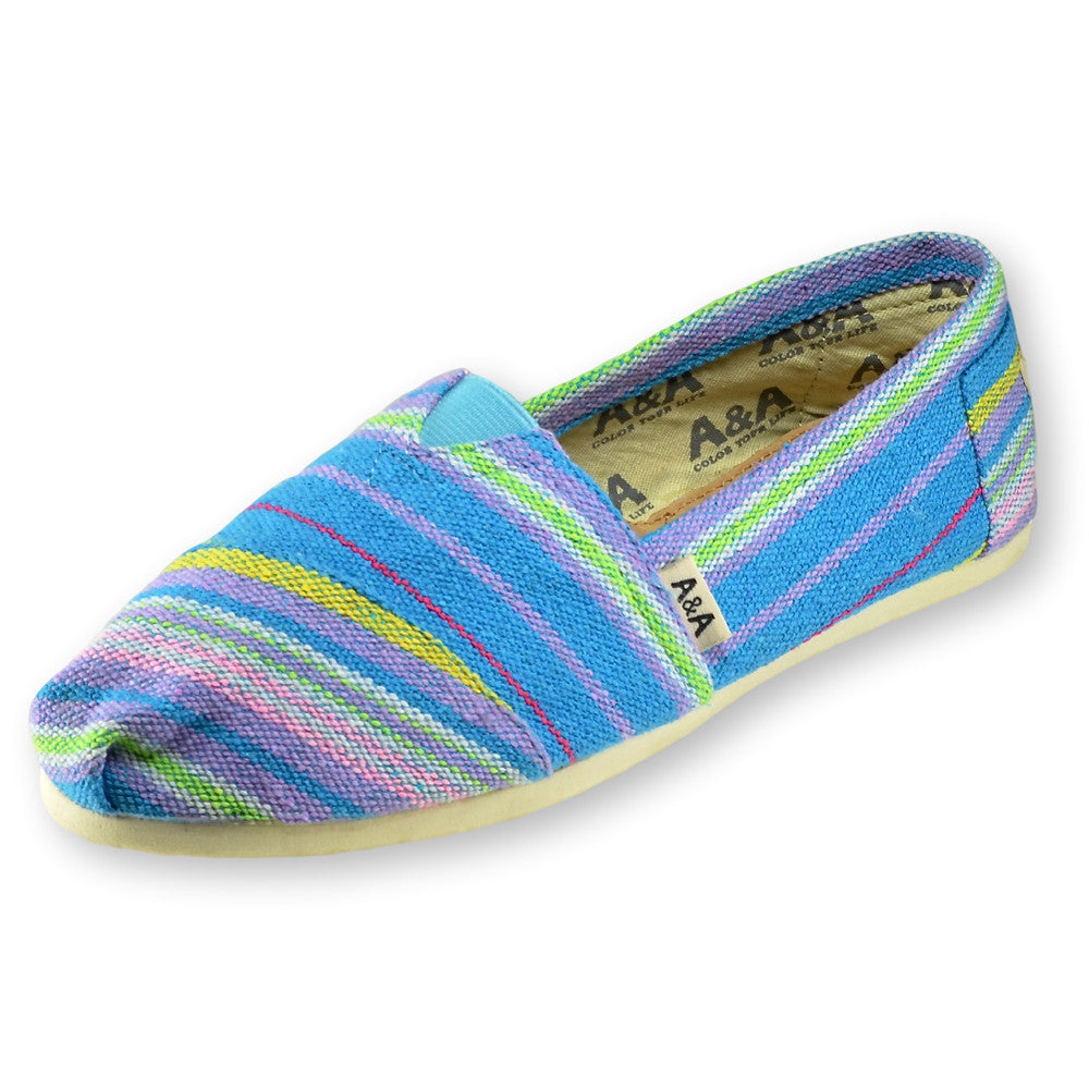 Indie Turquoise Canvas Slip On Shoes 