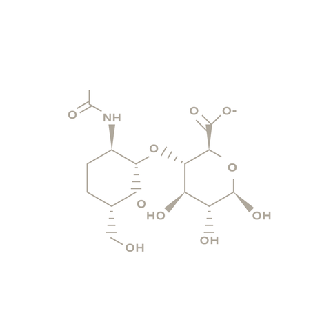 Hyaluronic acid chemical illustration