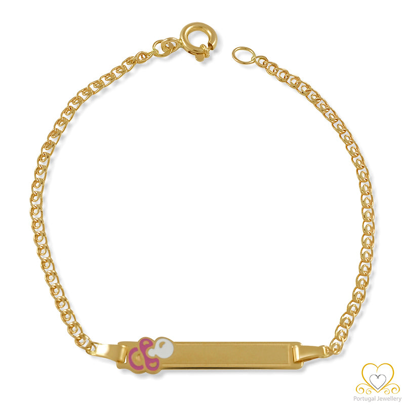 9ct Yellow Gold Children's Dummy ID Bracelet PUC0245 – portugaljewellery