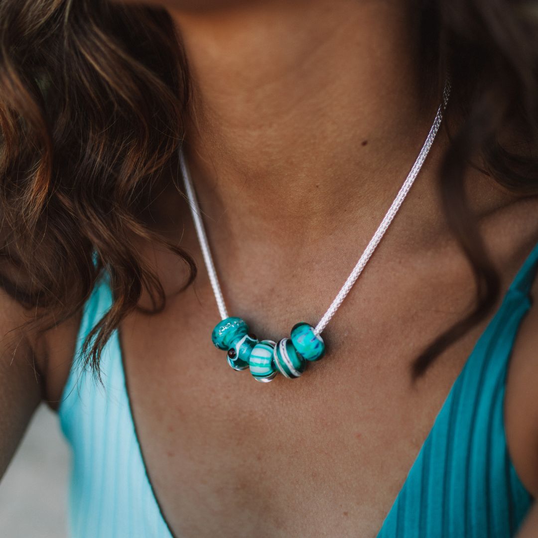 Build your own festival necklace - blue hues
