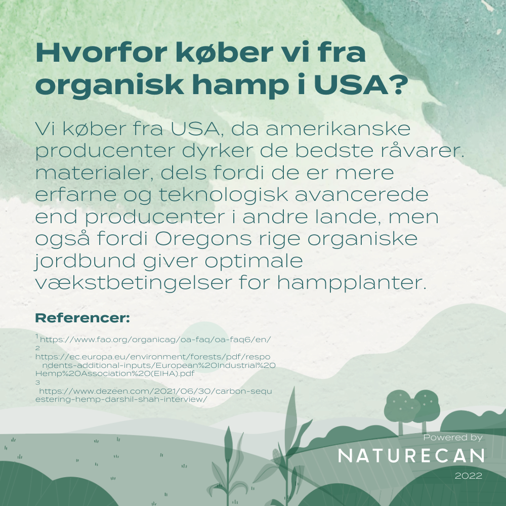 Hvorfor køber Naturecan hamp i USA?