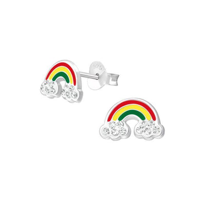 Rainbow With Crystal Earring
