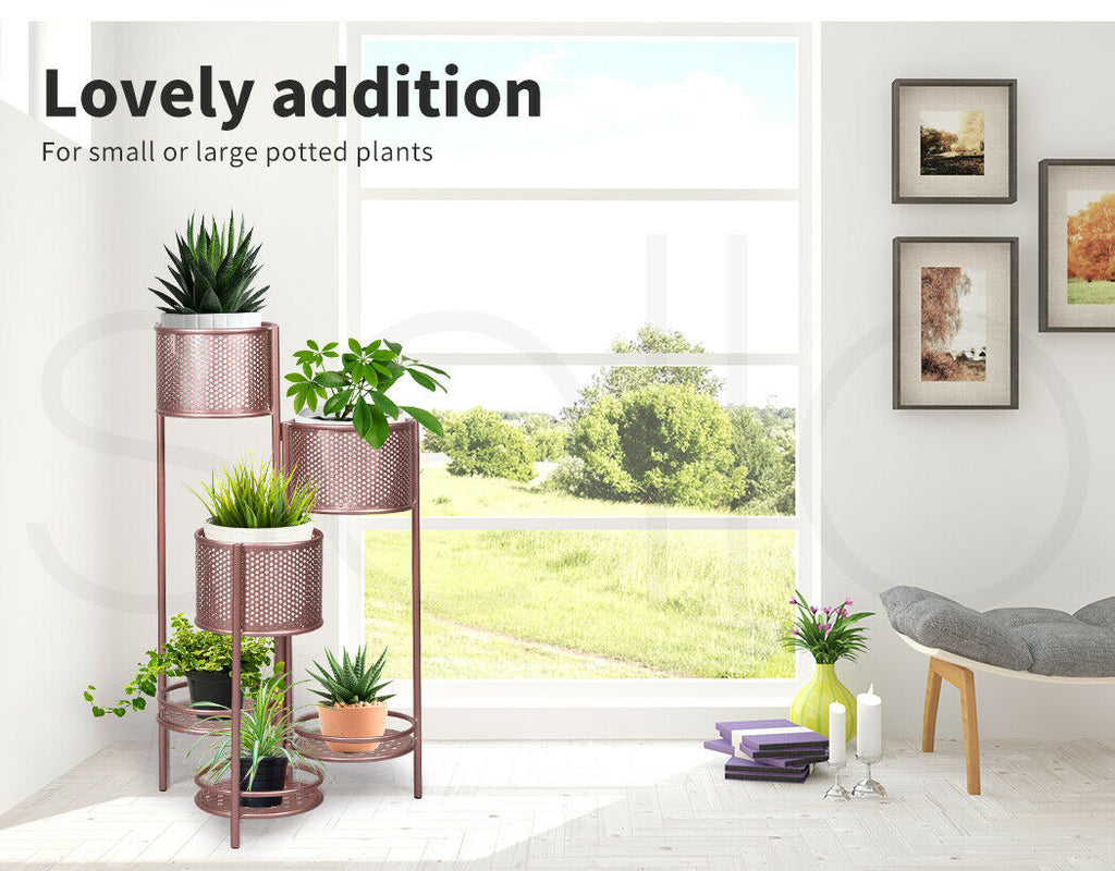 6 Tier Plant Stand Swivel Outdoor Indoor
