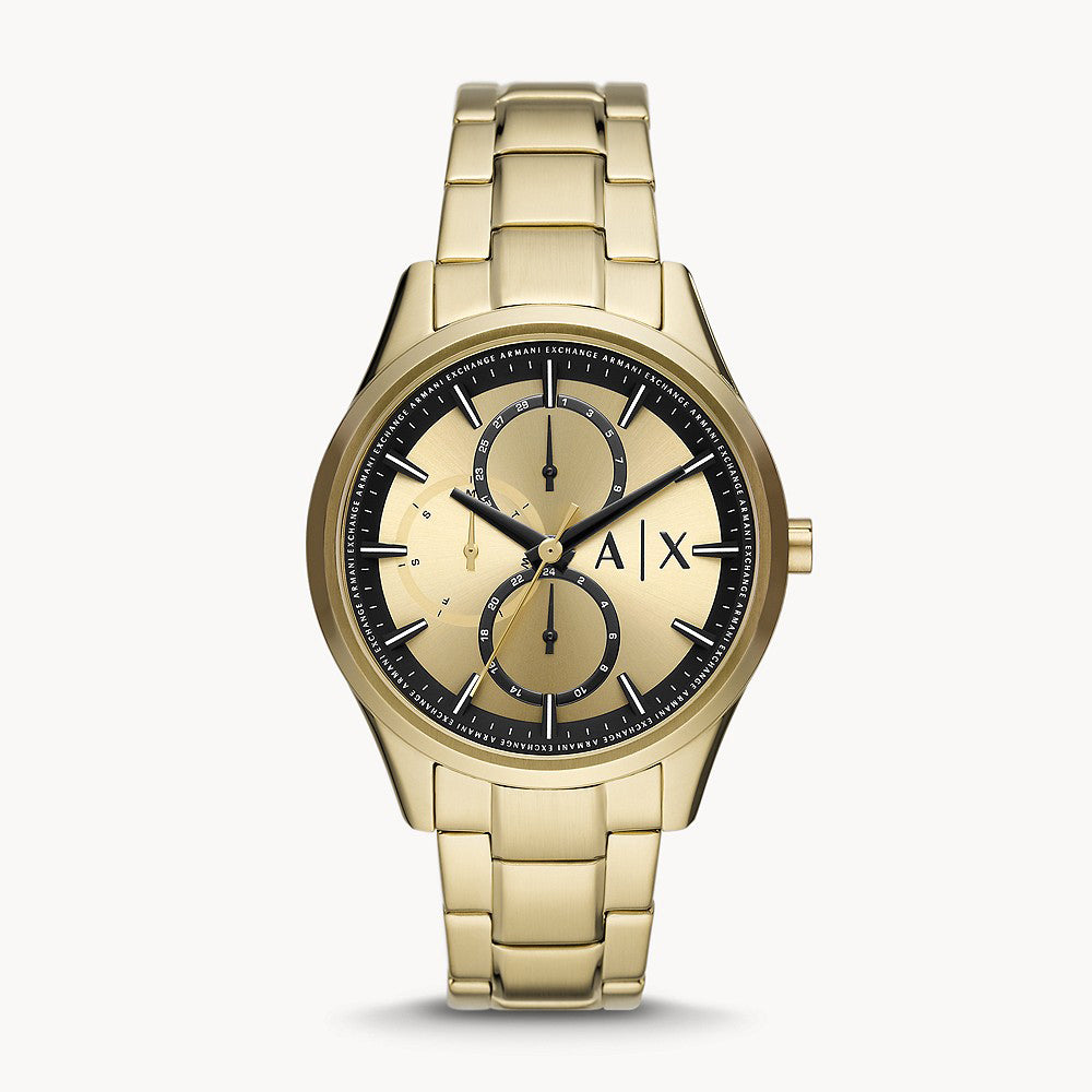 Armani Exchange Men's Multifunction Gold-Tone Stainless Steel Watch – The  Watch House