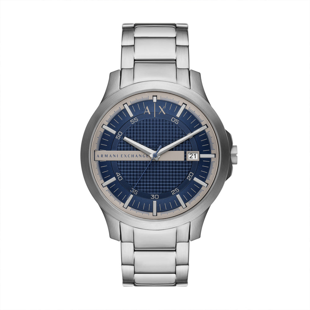 Armani Exchange Men\'s Multifunction Gunmetal Stainless Steel Blue Dial –  The Watch House