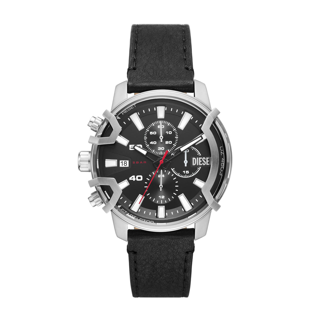 DIESEL SPIKED MEN CHRONOGRAPH WATCH WITH LEATHER STRAP – The Watch House