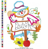 Scarecrow - Applique Embroidery Design - Dona Embroidery Shop