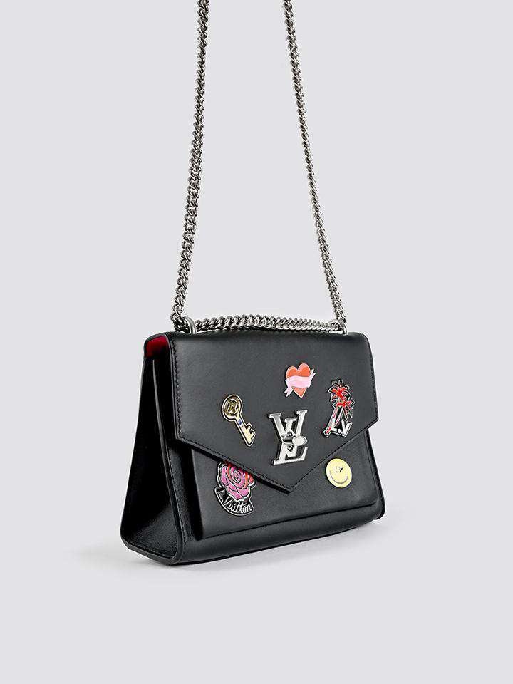 LOUIS VUITTON Soft Calfskin My Lockme Top Handle Kabuki Red Quartz Black  1183441  FASHIONPHILE