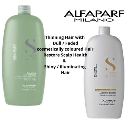 alfaparf energizing shampoo and diamond conditioner at mylook.ie