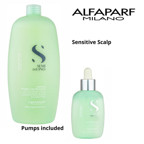 Alfaparf Calming Shampoo and Tonic for sensitive scalp