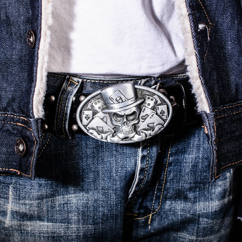 Skull Biker Leather Belts