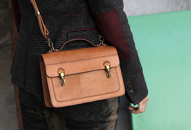 Handmade messenger bag satchel purse leather crossbody bag shoulder ba