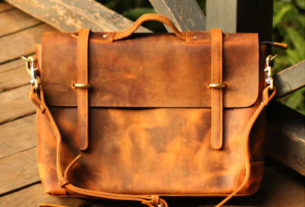 Cool Leather Mens Messenger Bag Work Bag Shoulder Bag for men