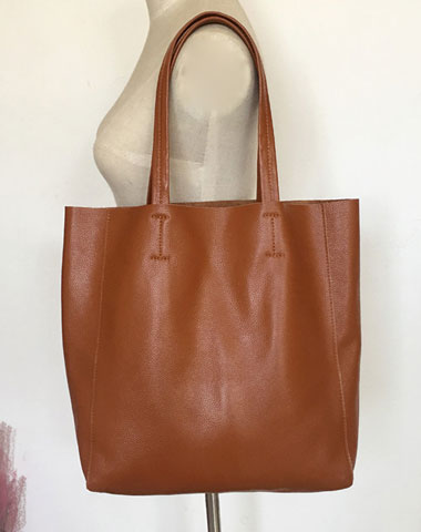 Handmade Vintage Leather Oversize Tote Bag Shoulder Bag Handbag For Wo