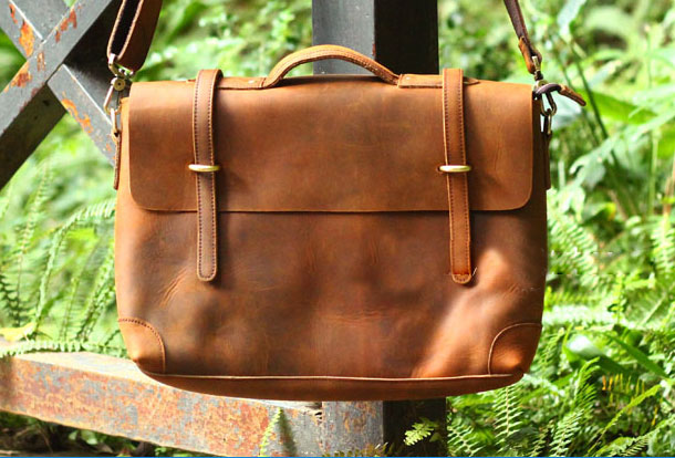 Cool Leather Mens Messenger Bag Work Bag Shoulder Bag for men