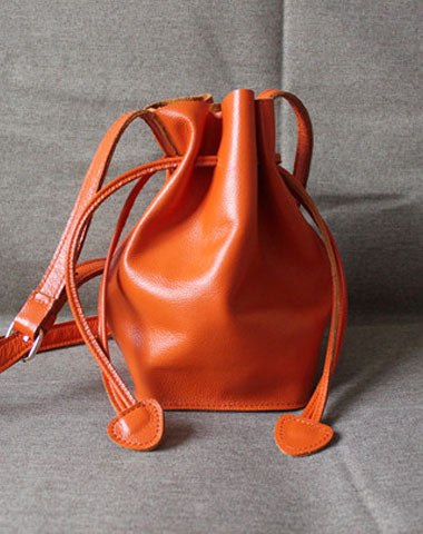 leather bucket bag purse