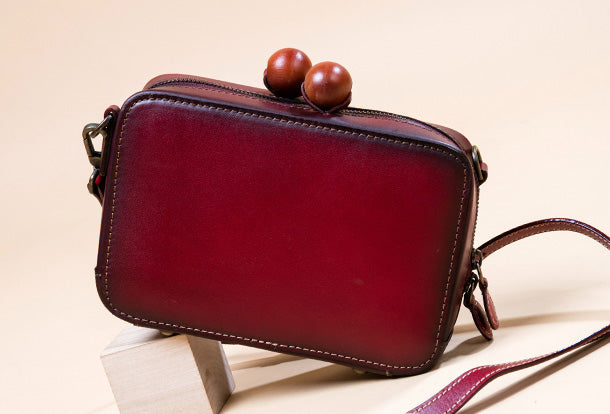 Handmade Genuine Leather Clutch Bag Crossbody Bag Shoulder Bag Purse F