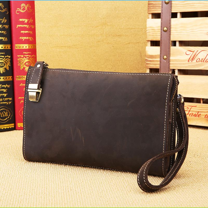 mens leather clutch bag