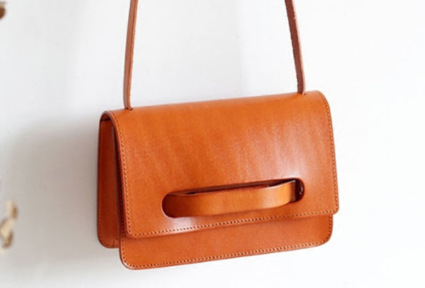 Handmade Leather bag purse cute for women leather shoulder bag crossbo