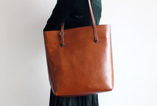 Handmade Leather Tote Purse Handbag Shoulder Bag Large for Women Leath