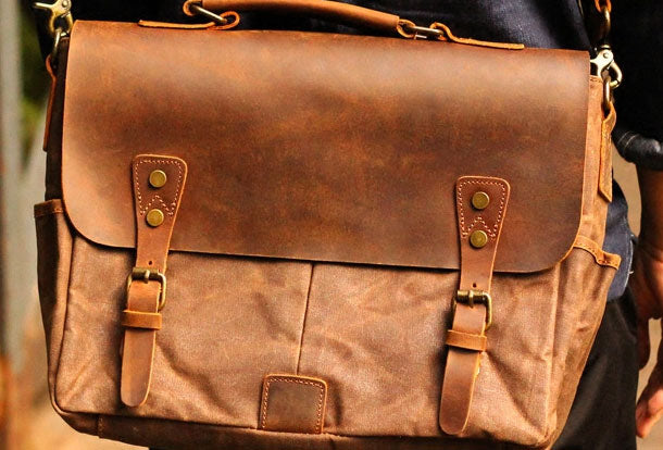 leather cycling bag