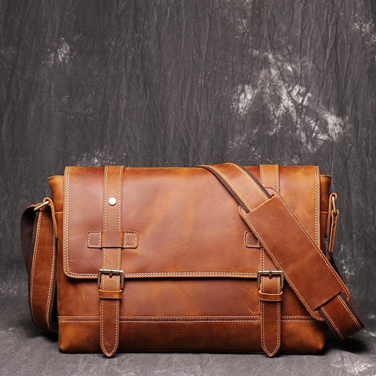 mens courier bag leather