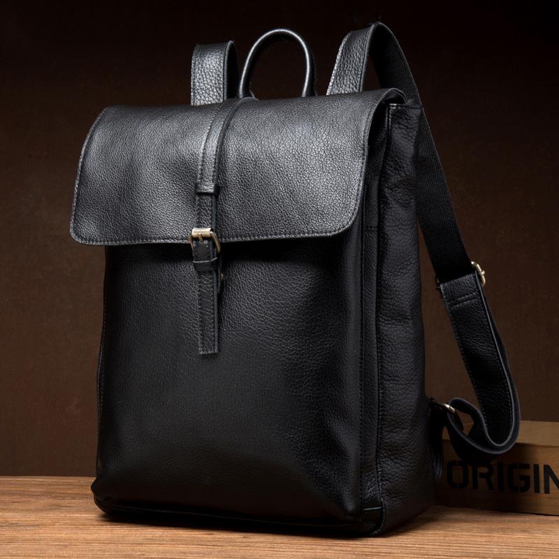 mens leather satchel backpack