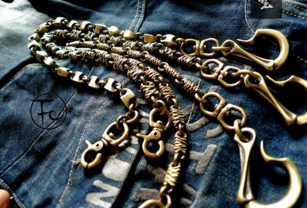 Brass biker trucker dragon hook wallet Chain for chain wallet biker wallet trucker wallet