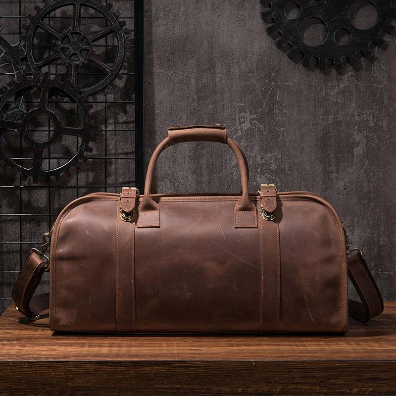 Cool Leather Mens Overnight Bags Weekender Bag Vintage Travel Bags Duf