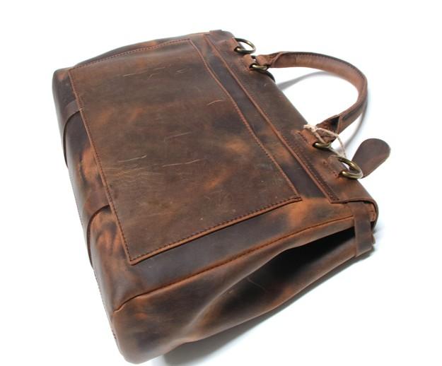 Vintage Leather Mens Briefcase Messenger Bag Handbag Shoulder Bag for