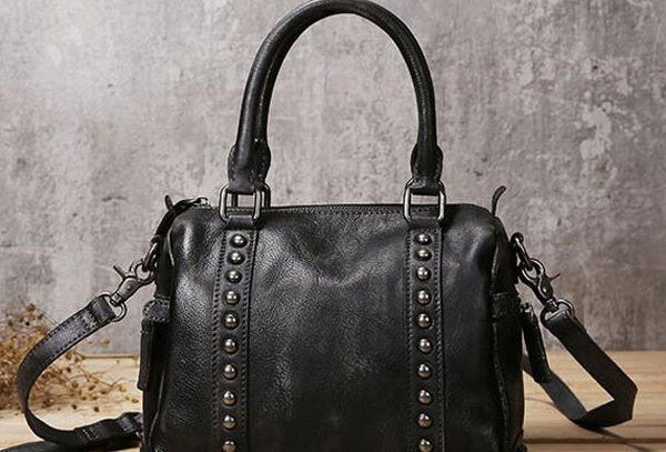 Handmade Leather handbag purse shoulder bag for women leather shopper