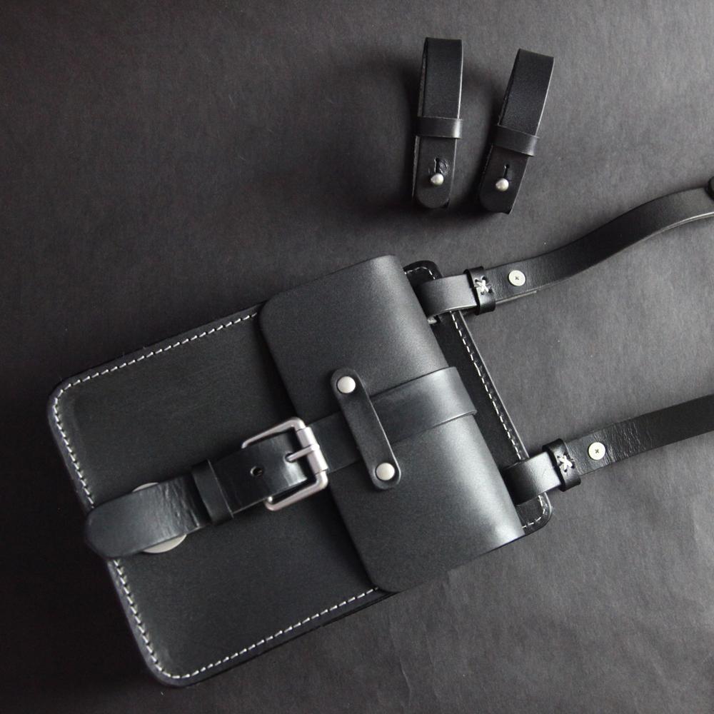 leather mens belt bag