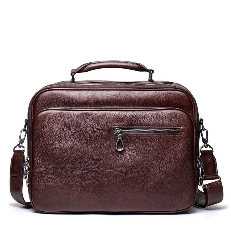 Fashion Brown Leather Men's Professional Briefcase 15‘’ Laptop Briefca