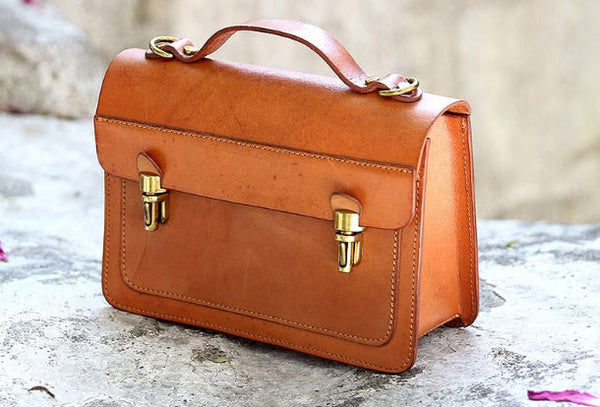 Handmade messenger bag satchel purse leather crossbody bag shoulder ba