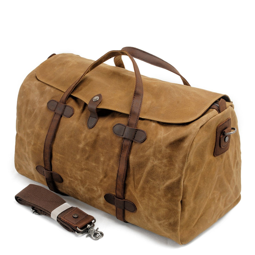 large waxed canvas duffle bag