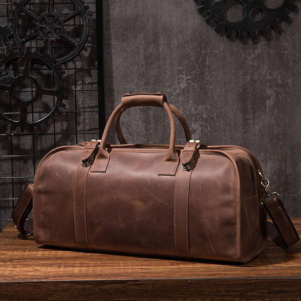 Cool Leather Mens Overnight Bags Weekender Bag Vintage Travel Bags Duf