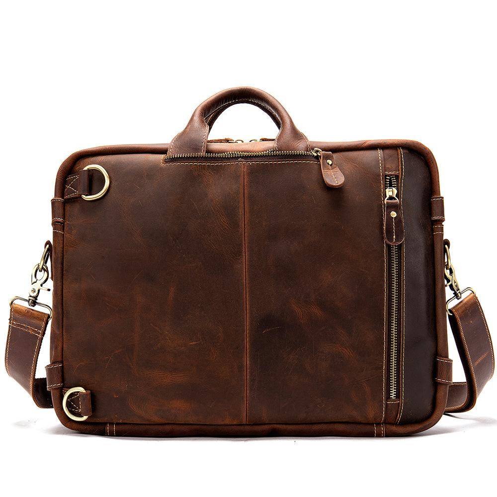 Classy Leather Men's Briefcase Travel Bag Messenger Bag Shoulder Bags