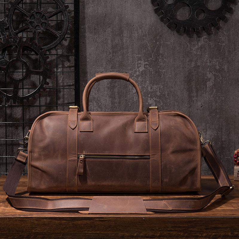 Cool Leather Mens Overnight Bags Weekender Bag Vintage Travel Bags Duf