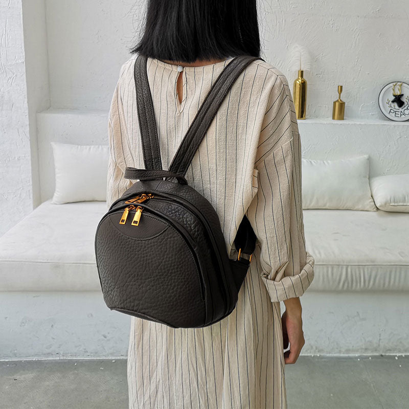 soft leather mini backpack