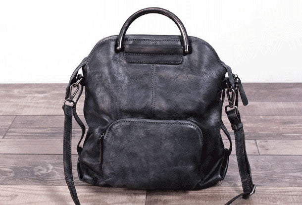 Genuine Handmade Vintage Leather Backpack Bag Shoulder Bag Women Leath